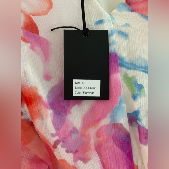 DKNY Flutter Sleeve Smocked Midi Dress – Size 8 Brand new - Picture 4 of 12